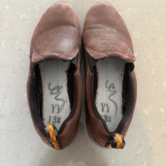 Merrell‎ Jungle Moc Nubuck Men 13 Brown Leather Slip On Shoe Work Casual READ - Picture 4 of 7